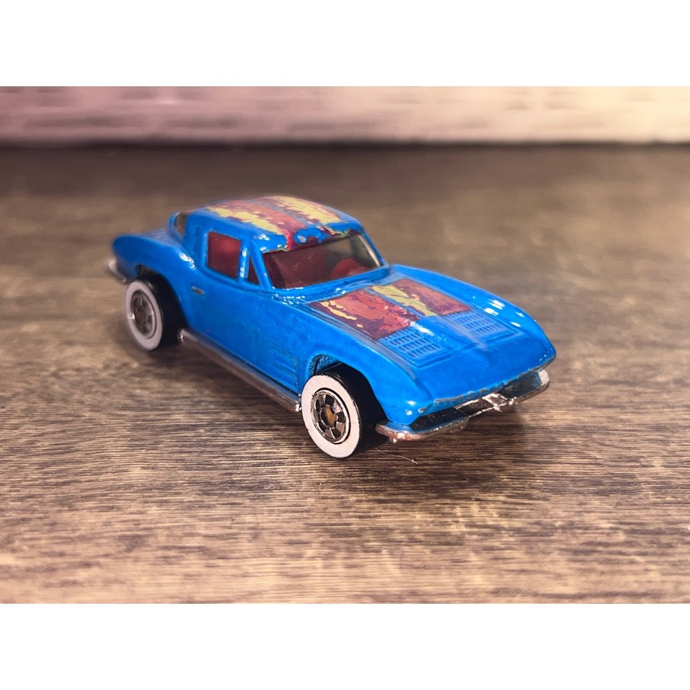 Vintage 1979 Hot Wheels '63 Corvette Stingray Split Window Coupe‎ Blue Loose EUC
